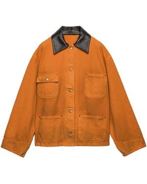 Prada Canvas Oversized Jacket - Orange