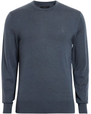 AllSaints Merino Wool Mode Jumper - Blue