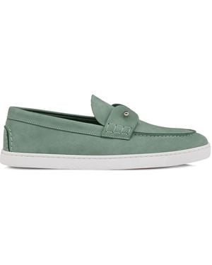 Christian Louboutin Chambeliboat Leather Boat Shoes - Green