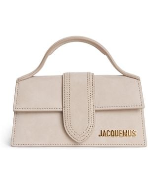 Jacquemus Mini Suede Le Bambino Top-Handle Bag - Metallic