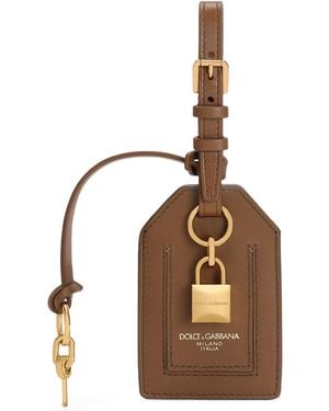 Dolce & Gabbana Leather Logo Keychain - Multicolour