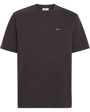 NN07 Pima Cotton Logo T-Shirt - Black