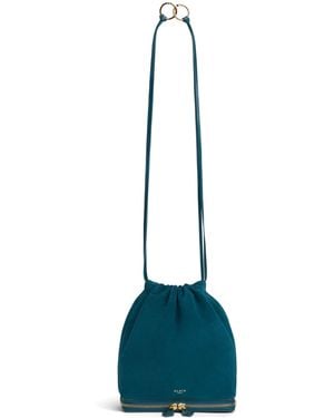 Alaïa Suede Le Ponchon Cross-Body Bag - Blue