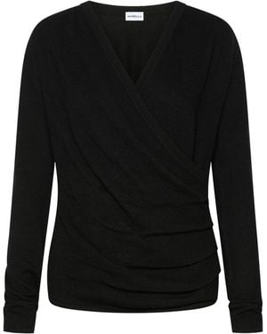 Marella Cashmere Wrap Jumper - Black