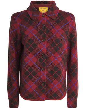 Guest In Residence Cashmere Plaid Dylan Shirt - Red