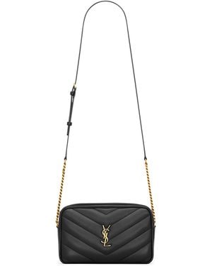 Saint Laurent Lambskin Loulou Camera Bag - White