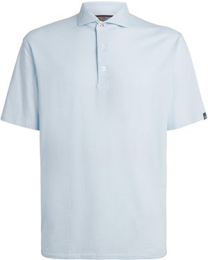 Kjus Pima Cotton Printed Hollow Polo Shirt - Blue