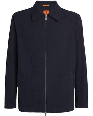 Barena Cotton-Blend Crinkle Overshirt - Blue