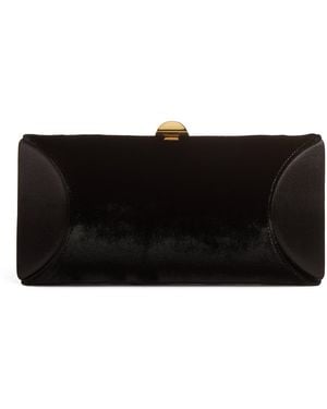 Rodo Velvet Tube Clutch Bag - Black