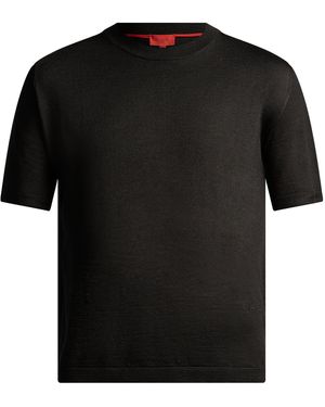 Isaia Wool-Blend T-Shirt - Black