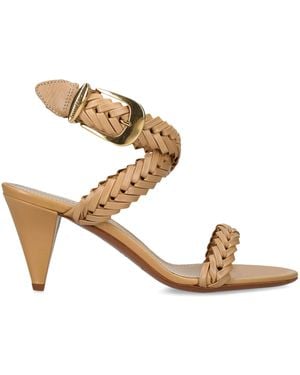 Zimmermann Calf Leather Helix Sandals 75 - Metallic
