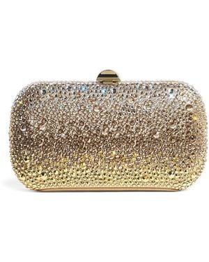 Rodo Satin Embellished Clutch Bag - Metallic