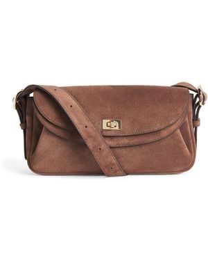 Sandro Suede Le Mambo Shoulder Bag - Brown