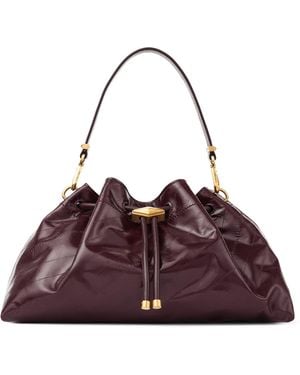 Jimmy Choo Leather Bon Bon Shoulder Bag - Purple
