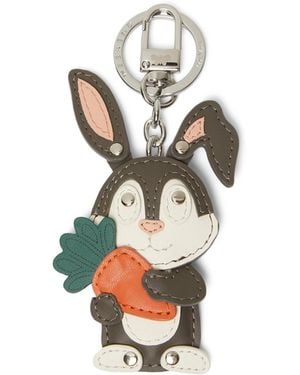 Weekend by Maxmara Leather Bunny Keyring - White