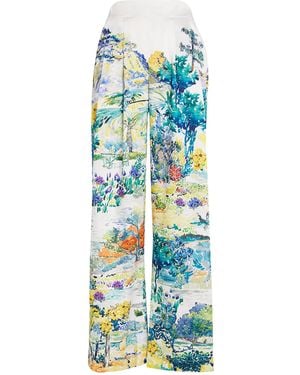 Mary Katrantzou Printed Varenne Beach Trousers - Blue