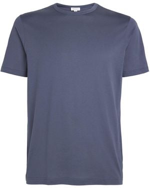 Sunspel Supima Cotton Classic T-Shirt - Blue