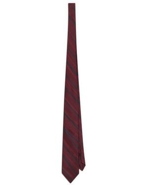 Dolce & Gabbana Silk Twill Stripe Tie - Purple