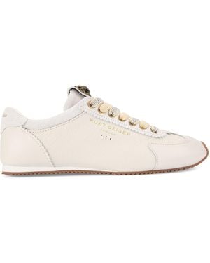 Kurt Geiger Leather-Suede Islington Sneakers - White