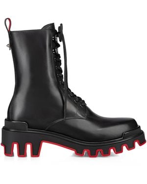 Christian Louboutin Trott Dune Alta Leather Ankle Boots - Black