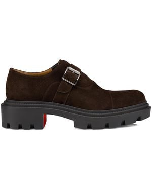 Christian Louboutin Oxford College Suede Loafers - Brown