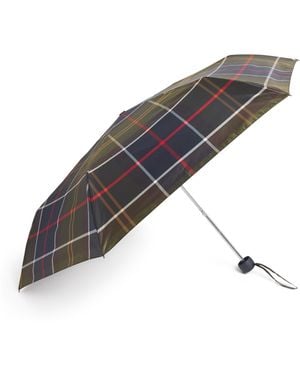 Barbour Tartan Telescopic Umbrella - Gray