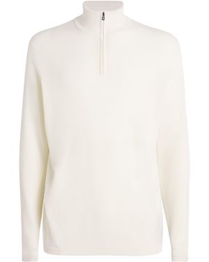 Sease Virgin Wool Quarter-Zip Sweatshirt - White