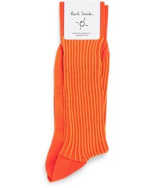 Paul Smith Cotton-Blend Lenny Socks - Orange