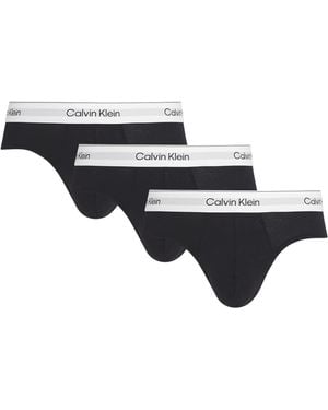Calvin Klein Cotton Stretch Icon Hip Briefs - Black