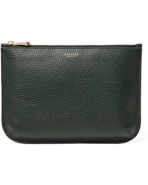 Aspinal of London Large Leather Ella Pouch - Green
