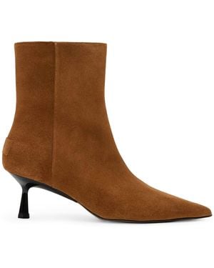 AllSaints Suede Vivian Ankle Boots 60 - Brown