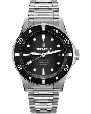 Bremont Stainless Steel 300M Supermarine Watch - Black