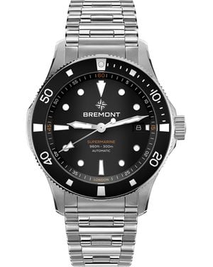 Bremont Stainless Steel 300M Supermarine Watch - Black
