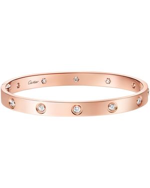 Cartier And Diamond Love Bangle - Pink