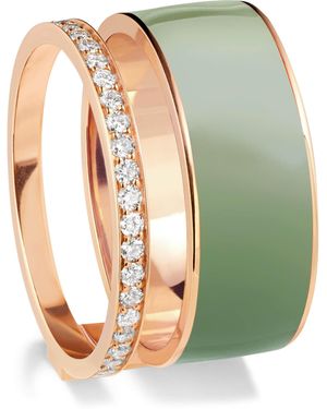 Repossi And Diamond Lacquer Berbere Ring - Green