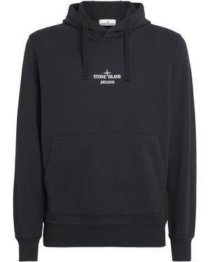 Stone Island Cotton Archivio Hoodie - Black