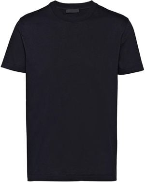 Prada Cotton Triangle T-Shirt - Black