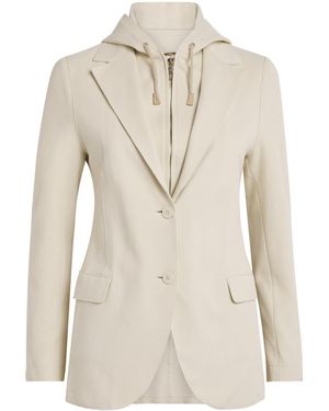 Eleventy Stretch-Cotton Layered Blazer - Natural