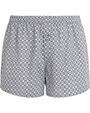 Zimmerli of Switzerland Cotton Sateen Printed Boxer Shorts - Grey