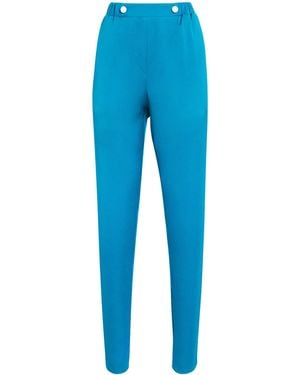 Edeline Lee Organic Cotton Crinkle Iteratio Trousers - Blue