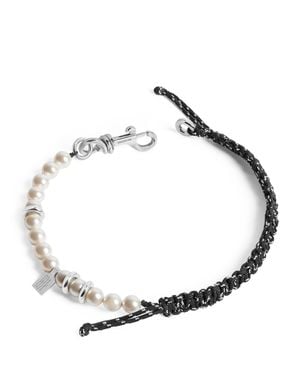 Balenciaga Pearl Malibu Beaded Choker Necklace - Metallic