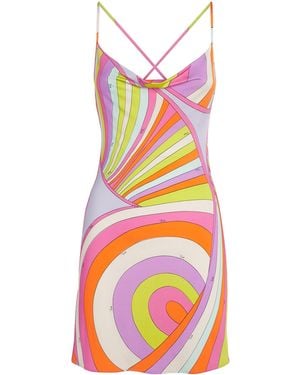 PUCCI Jersey Iride Mini Dress - Red