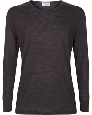 Zimmerli of Switzerland Wool And Silk Long-Sleeved Top - Black
