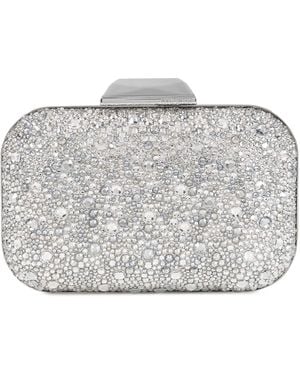 Jimmy Choo Crystal-Embellished Cloud Clutch Bag - Grey