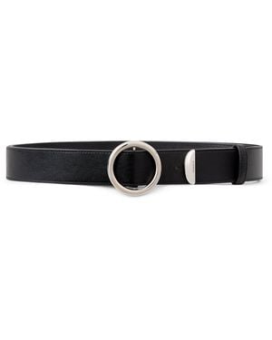 Givenchy Leather Hoop-Buckle Belt - Black