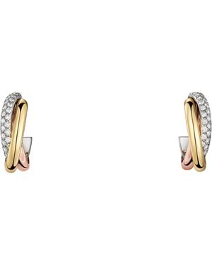 Cartier Rose And Diamond Trinity Earrings - Metallic
