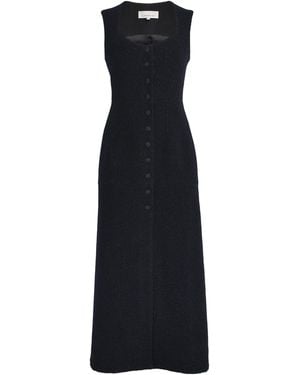 LIBEROWE Metallic Tweed Midi Dress - Black