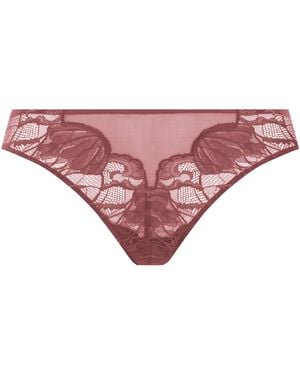 Hanro Lace-Trim Lysia Thong - Pink
