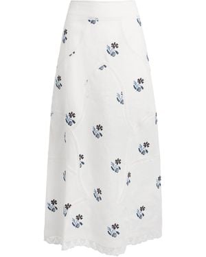 Lug Von Siga Linen Liza Maxi Skirt - White