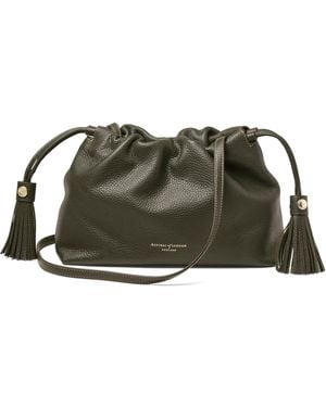 Aspinal of London Large Leather Soho East West Cross-Body Pouch - Green